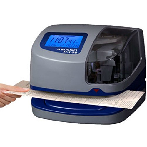 Amano TCX-90 Atomic Time Clock With Time and Date Stamp
