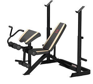 Marcy Adjustable Olympic Weight Bench with Leg Developer and Squat Rack MD-879