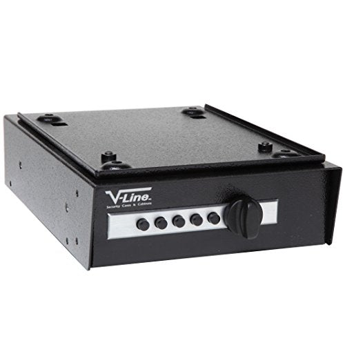 V-Line 2597-S Desk Mate Keyless Security Box with Quick Release Mounting Bracket (Black)