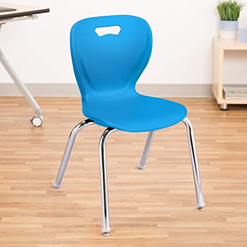 Learniture Shapes Series School Chair (18" H) Brilliant Blue