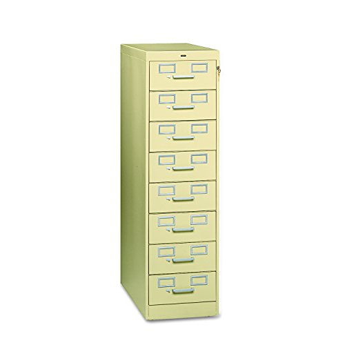Tennsco 8-Drawer File Cabinet for 3x5 and 4x6 Cards, 15x52-Inch, Putty