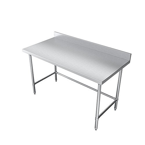 Standard Work Table, Galvanized Cross Brace, 4" Backsplash, 72 (L) X 30 (W) X 36 (H) Over All