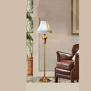 WENMENG2021 Brass Floor Standing Lamp for Bedroom Living Room Kitchen Office - Modern Upright Floor Light