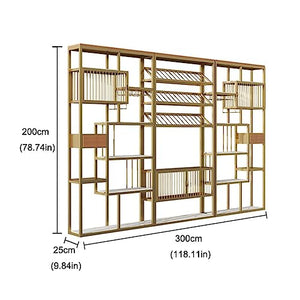 LCARS Nordic Metal Wine Rack Bar Partition Floor-to-Ceiling Bookshelf - A4-300cm