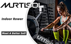 Murtisol Air Resistance Rowing Machine Air Rower 10 Level Adjustable Resistance with Smart Monitor