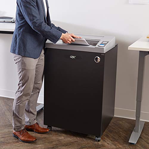 GBC Commercial TAA Compliant Paper Shredder, 30 Sheet Capacity, Cross-Cut, CX30-55 (1758583) - Black