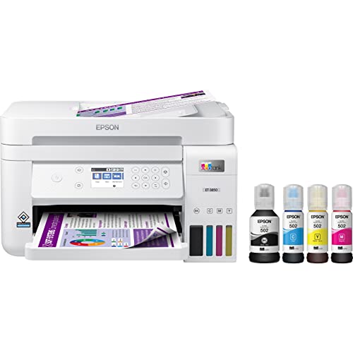 Epson EcoTank ET-3850 Supertank All-in-One Wireless Color Inkjet Printer