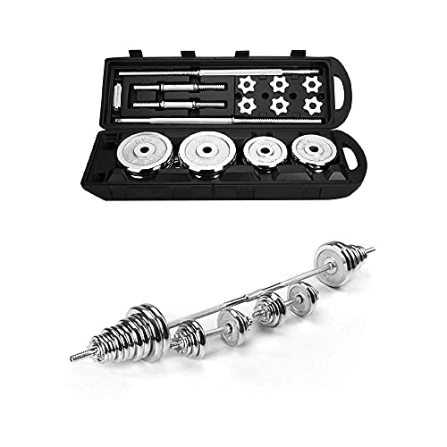 BOSALY 110 LBs Adjustable Dumbbells Barbell Weights Set with Bar, Home Gym Lifting Dumbbells Strength Training Equipment, for Indoor Body Workout Fitness