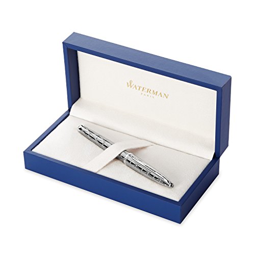 Waterman Carene Contemporary Gunmetal, Fountain Pen with Fine solid gold nib and blue ink (S0909990)