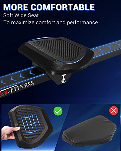 Rowing Machine, DMASUN Magnetic Rower Indoor Row Machine with 16 Level Resistance, LCD Display & Comfortable Seat Cushion, Rowing Machines for Home Use Foldable (2022 Upgraded)