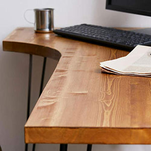 L-Shaped Computer Desk Office Computer Desk, Corner Pc Laptop Workstation Study Table Gaming Desk, for Home and Office, with Wood and Iron Shelves, Triangular Mechanical Design.