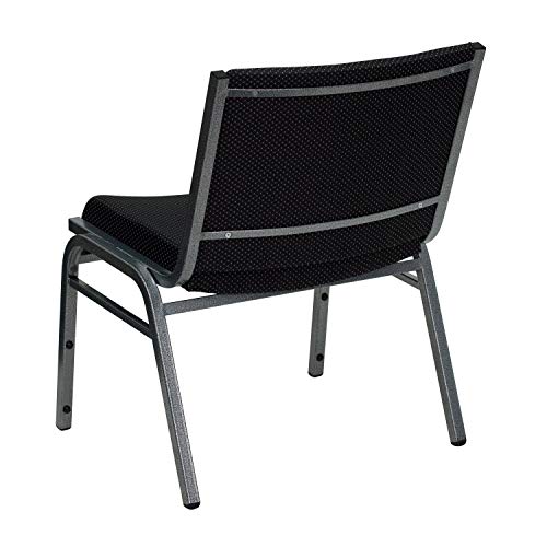 Flash Furniture 2 Pack HERCULES Series Big & Tall 1000 lb. Rated Black Fabric Stack Chair
