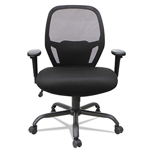 Alera ALEMX4517 Merix Series Mesh Big/Tall Mid-Back Swivel/Tilt Chair, Black