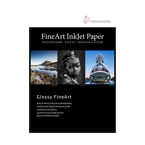 Hahnemuhle 300gsm FineArt Baryta Satin Photo Paper, 17x22", 0.37mm Thickness, 25 Sheets