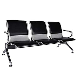 Kinsuite 5-Seat Reception Chair with Arms - PU Leather Office Guest Chairs