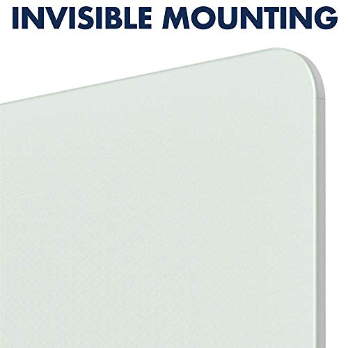 Quartet Magnetic Whiteboard, Glass White Board, Dry Erase Board, 85" x 48"  with Concealed Tray, Wide Format, Frameless, Horizon (G8548HT)