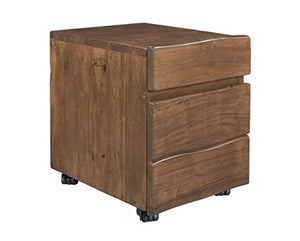 Treasure Trove Accents 17663 Two Drawer Castered File Cabinet, Light Walnut