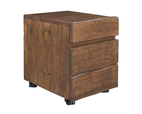 Treasure Trove Accents 17663 Two Drawer Castered File Cabinet, Light Walnut