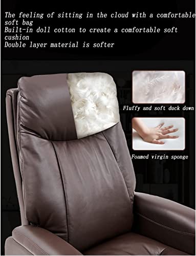 JTKDL Electric Type Executive Office Chair, Cowhide Leather High-Back Ergonomic Boss Chair