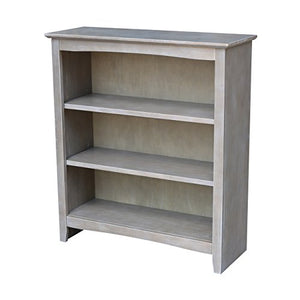 International Concepts SH09-3223A Shaker Bookcase, 36", Washed Gray Taupe