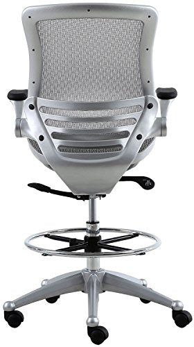 Harwick Evolve All Mesh Heavy Duty Drafting Chair - Platinum Finish