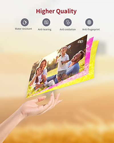ZJX Bluetooth Photo Printer 4×6’’, Portable Instant Picture Printer for iPhone/Smart Phone, Compatible with iOS and Android Device（Paper is not Included in The Package）, White (PP-01-3)