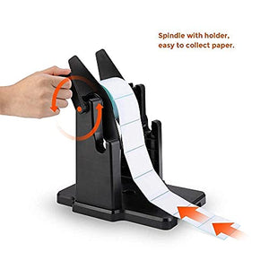MUNBYN Label Printer with Pack of 500 Label Paper, Paper Holder, Thermal Printer for Barcodes-Labels Labeling, Compatible with UPS, FedEx, Amazon, Ebay, Etsy, Shopify,etc