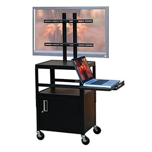 VTI Adjustable Cabinet Cart for up to 32" Flat Panel TV w/Pull Out Shelf