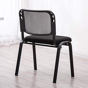 None Heavy Duty Steel Framed Mesh Upholstered Stackable Meeting Chairs - Black