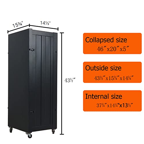 Trade Show Carrying Rolling Hard Case(Inner Dimension: 37¾"x14¼"x13½") Holds Equipment and Accessories for Conference Exhibition and Travel Double Straps