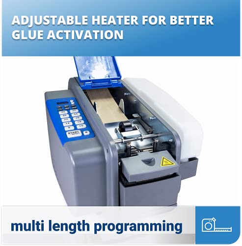 IDL Packaging GTM-825A Electronic Kraft Tape Dispenser for Gummed Tapes up to 3” Width – Automatic One-Touch Moistening & Dispensing Machine – Water-Activated Tape Dispenser