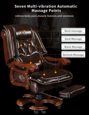 Kinnls Evan Massage Office Chair with 9 Unique Massage Nodes, Ergonomic Executive Design