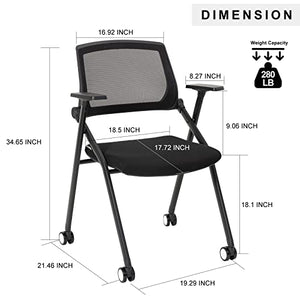 VACYOVKE Folding Chair 20 Pack with 280lb. Capacity - Portable Commercial Seat