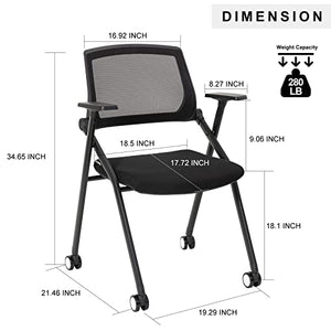 VACYOVKE 40 Pack Folding Chair with 280lb. Capacity - Indoor Outdoor Portable Stackable Seat