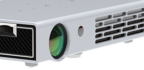 ZAZZ DLP LED Portable Multimedia WiFi Short Throw Projector with HDMI (White)