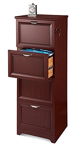 Realspace Magellan Collection 4-Drawer Vertical File Cabinet, Classic Cherry