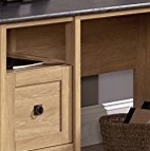 Sauder August Hill L-Shaped Desk, Dover Oak finish