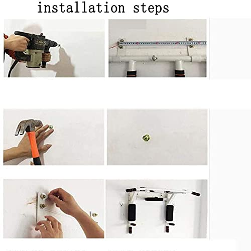 Pull-up Bar Wall-Mounted Multifunctional Exercise Horizontal Bar with Anti-Skid Pad and Hook Home Gym Strength Training Equipment Orange-93cm