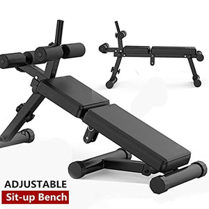 ZHBW Foldable Weight Bench, Adjustable Fitness Sit Up Ab Bench Incline/Decline Press Strength Training Equipment for Home Gym Weight Lifting Full Body Workout