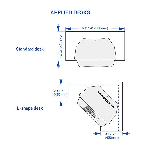 FlexiSpot Standing Desk Converter 41 Inch Height Adjustable Stand Up Desk Riser for Cubicles Corners Home Office Workstation Fit Dual Monitors (M4B)