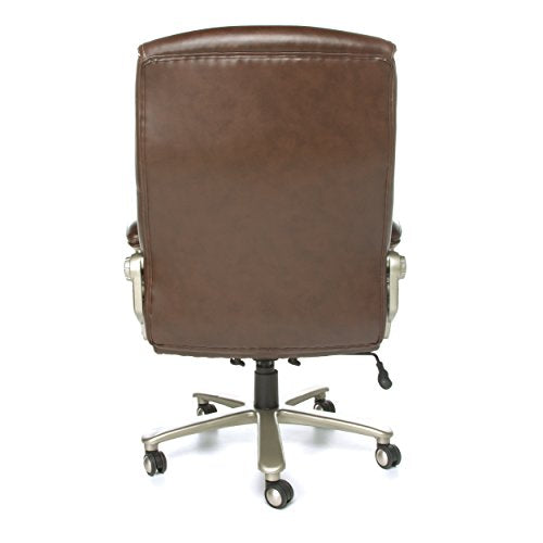 OFM Avenger Series Big and Tall Leather Executive Chair - Brown Leather Computer Chair with Arms (812-LX)