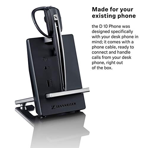 Sennheiser Enterprise Solution D 10 USB Wireless DECT Headset - Single-Sided with Noise Cancelling Microphone
