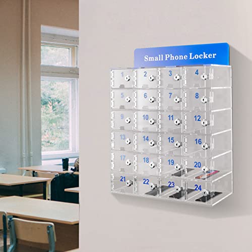 DNYSYSJ 24 Slots Cell Phone Locker with Door Locks and Keys