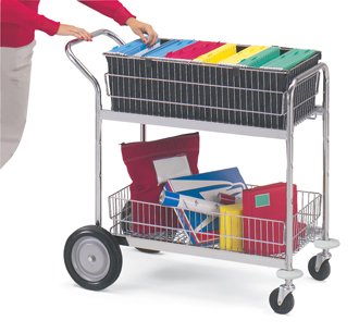 Charnstrom Medium Wire Basket Cart with Front Bumpers (M103)