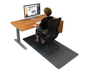 iMovR EcoLast Premium Hybrid Standing/Chair Mats - Made in USA (5' x 4', Gray)