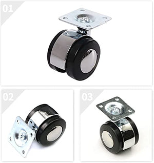 IkiCk Furniture Casters Set - 40mm Industrial Caster Wheels (100kg Load-Bearing)