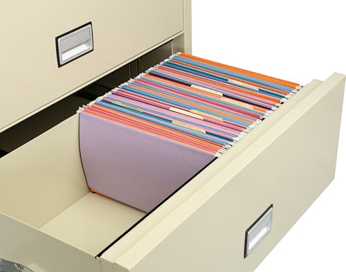 PHOENIX SAFE INTERNATIONAL LLC Fireproof 3-Drawer Lateral File Cabinet, 38 inch, Key Lock, Water Seal, Putty - LAT3W38P