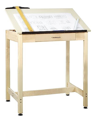 Diversified Woodcrafts Art/Drafting Table, 36"W x 24"D x 36"H, Almond Laminate Top, Maple Base, USA Made