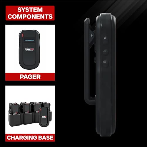 Pagertec TrackStaff V3 Wireless Paging Calling System (Server Paging) for Restaurants, Hospitals, Office & Hotels - Set of 14 Long Range Pagers
