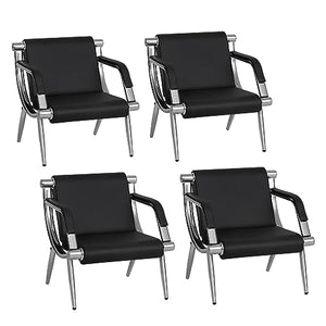 Kinbor 4 PCS PU Leather Waiting Room Guest Chairs, Black